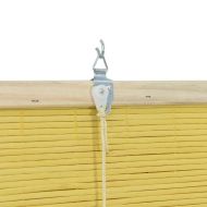 Ролетна щора С завеси Жълто 140 x 220 cm бамбук