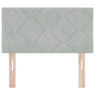 Облегалка за глава Светлосиво 80 cm Кадифе