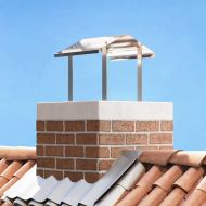 Капак за камина Сребрист 40 x 40 x 37,5 см Неръждаема стомана