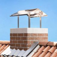 Капак за камина Сребрист 50 x 60 x 37 см Неръждаема стомана