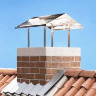 Капак за камина Сребрист 60 x 60 x 38 cm Неръждаема стомана