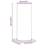 Разширение на коминна глава Сребрист 31 x 31 x 50 см
