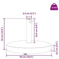 Основа за чадър Черно 48 x 48 x 32 см