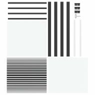 Стъклена врата На райета Черно 76 x 3.5 x 201.5 см Алуминий