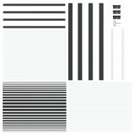 Стъклена врата На райета Черно 76 x 3.5 x 201.5 см Алуминий