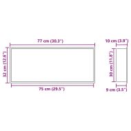 Нишата за душ Черно 75 x 30 x 9,5 см Неръждаема стомана
