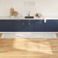 Килим за кухня Бяло 300 x 60 см Кадифе