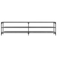 ТB шкаф, сив сонома, 200x30x50 см, инженерно дърво и метал