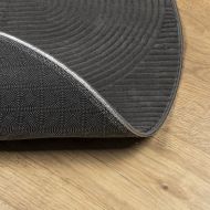 Килим "IZA" с къс косъм, скандинавски вид, антрацит, Ø 100 см