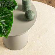 Килим HUARTE с къс косъм, мек и миещ се, кремав, Ø 160 см