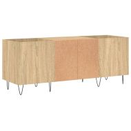 Шкаф за винилови плочи сонома дъб 121x38x48 см инженерно дърво