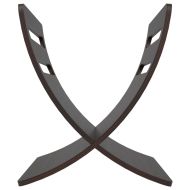 Дървена поставка за списания, подова, кафява