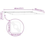 Прибираща се тента оранжево и кафяво 4,5x3 м плат и алуминий