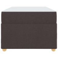 Рамка за легло с матрак Тъмен кафяв 90 x 200 cm текстил