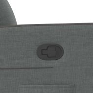 Фотьойл с регулируема облегалка, тъмносив, плат