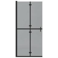 Стена за душ с влизане Черно 90 x 6.5 x 190 см