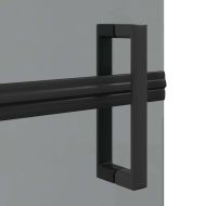 Стена за душ с влизане Черно 90 x 6.5 x 190 см