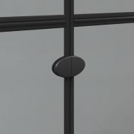 Стена за душ с влизане Черно 120 x 6,5 x 190 см