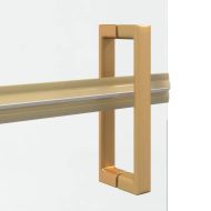 Стена за душ с влизане Златист 80 x 6,5 x 190 см