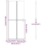 Стена за душ с влизане Златист 80 x 6,5 x 190 см