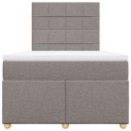 Боксспринг легло с матрак, таупе, 120x200 см, плат