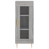 Висок шкаф, сив сонома, 34,5x34x180 см, инженерно дърво
