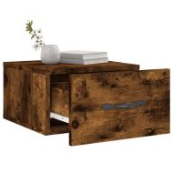 Нощни шкафчета за стенен монтаж, 2 бр, опушен дъб, 35x35x20 см