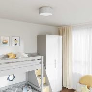 Таванна лампа с прожектори Сив 30 x 30 x 13,5 см текстил