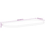 Плот за маса, 120x50x3,8 см, овален, масивно дърво манго