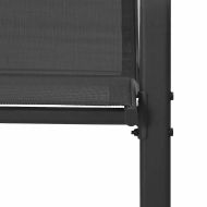 Стифиращи градински столове, 4 бр, черни, тъкан textilene