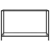 Конзолна маса, прозрачна, 120x35x75 cм, закалено стъкло