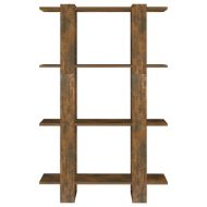 Библиотека/разделител за стая, опушен дъб, 80x30x123,5 см