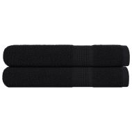 Кърпи за сауна FROGN 2 бр. Черни 80x200 см 360 г/м²