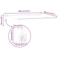 Сгъваем навес Оранжево и кафяво 400 × 300 cm