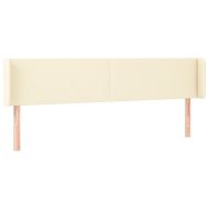 LED горна табла за легло, кремава, 163x16x78/88 см