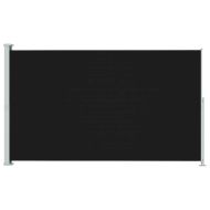 Прибираща се дворна странична тента, 180x300 см, черна