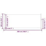 Прибираща се дворна странична тента, 180x500 см, кафява