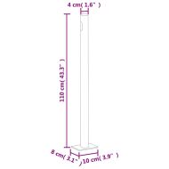Прибираща се дворна странична тента, 180x500 см, синя