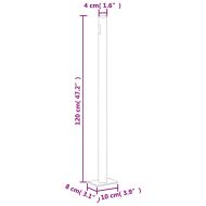Прибираща се дворна странична тента, 200x300 см, кремава