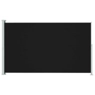 Прибираща се дворна странична тента, 220x300 см, черна