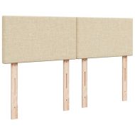 Боксспринг легло с матрак, кремава, 160x200 см, плат