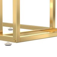 Странична маса за компютър прозрачна 50x35x65см закалено стъкло