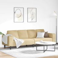 Диван с възглавница Сивозелен 250 x 77 x 76 см Кордюрова тъкан