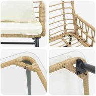 Комплект градинска мебел 4 pcs Черно и антрацит полиратан