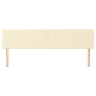 Горни табли за легло 2 бр кремави 80x5x78/88 см изкуствена кожа