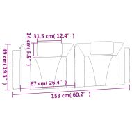 Мека табла за легло Viana, черна, 152 см, изкуствена кожа
