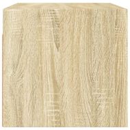 Стенен шкаф със стъклени врати, дъб сонома, 68,5x37x35 cm