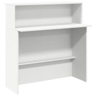 Рецепционно бюро, бяло, 100x50x103,5 см, инженерно дърво