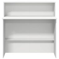 Рецепционно бюро, бяло, 100x50x103,5 см, инженерно дърво