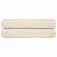 Кърпи за сауна FROGN 2 бр. кремави 80x200 см 360 г/м²
